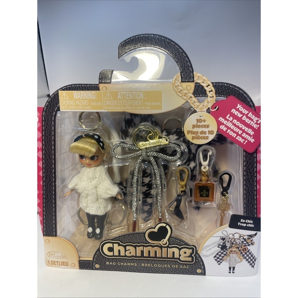 Jakks Charming Bag Charms "So Chic" 10 Pc Bag Charm Toy Set Charming Bag Charms